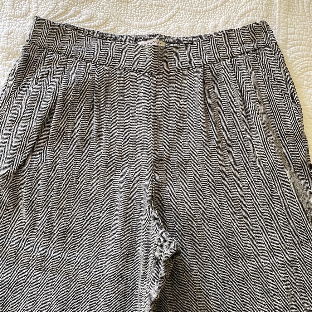 Black/white Herringbone Tweed Trousers